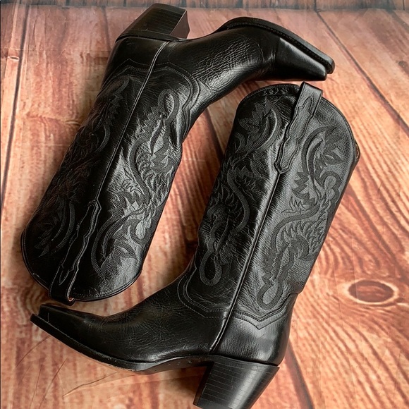 Dan Post Shoes - DAN POST Maria Leather Black Western Boot